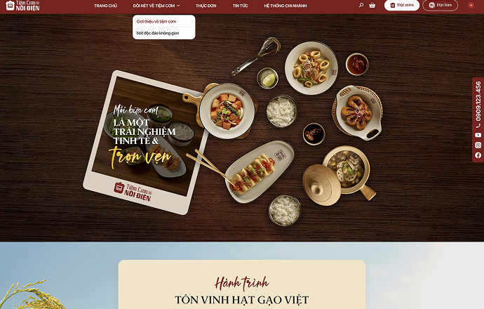 Website Tiệm Cơm Nồi Điện